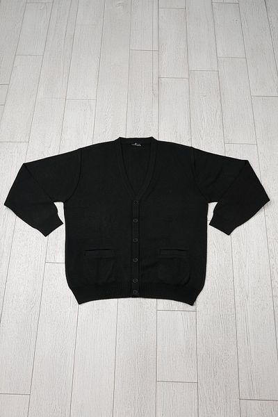 Woolen World Front Pocket V-Neck Oversize (Large Size) Buttoned Wool Knitwear Cardigan