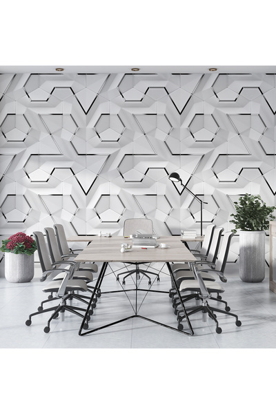 dreamwall Duvar Kağıdı-3D Geometrik Isı ve Ses Yalıtımlı Tekstil Duvar Kaplaması-Silinebilir-Kolay Uygulanır