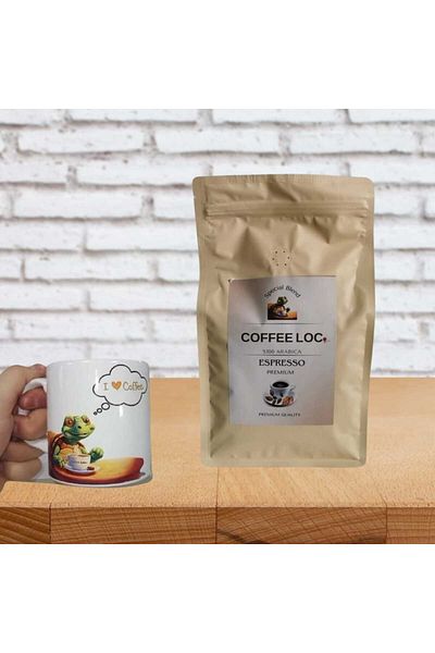 COFFEE LOC Premium Barista Espresso Coffee 500 g with Mug Gift (Not Ground)