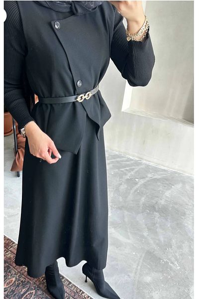 Şeyma Emül Butik Hijab Skirt Vest Suit