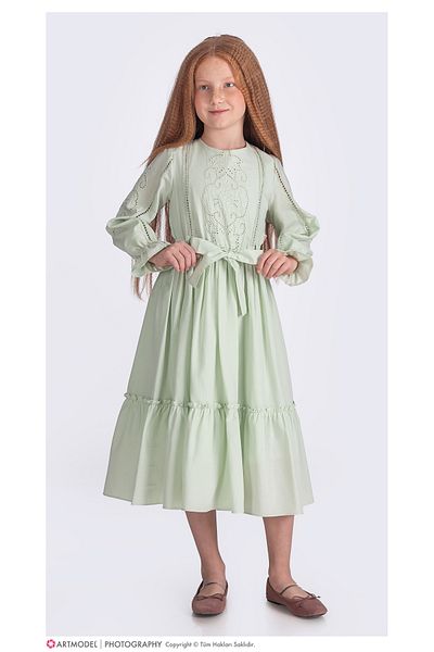 Tivido Rochie cu mâneci lungi Brode pentru fete