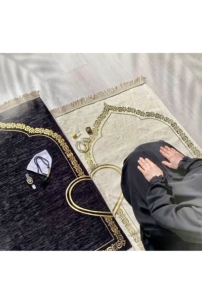 eslem butik Heart Double Prayer Mat Set