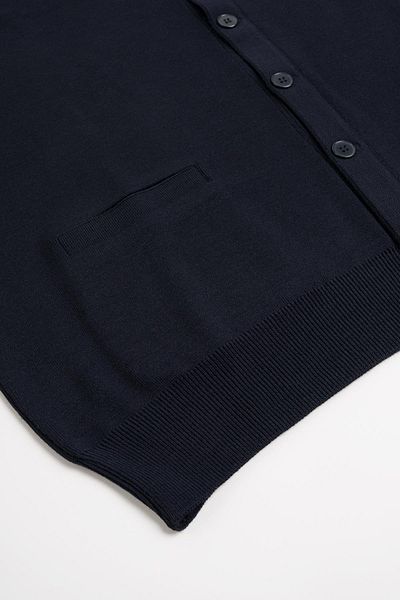 Woolen World Front Pocket V-Neck Oversize (Large Size) Buttoned Wool Knitwear Cardigan