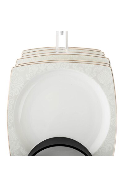 Dania A set of porcelain dishes with a black stand, 6 pieces