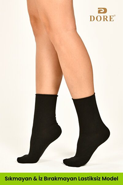 Dore Premium Soft Comfort Women's 3 Pairs of Bamboo Socks - Elasticated and Seamless Black