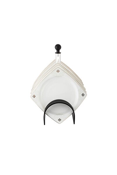 Dania A set of porcelain dishes with a black stand, 6 pieces