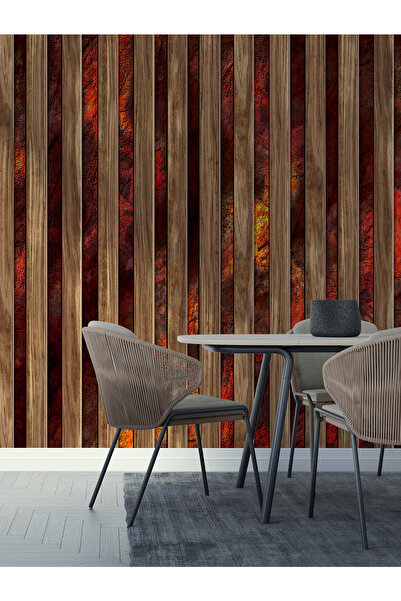 dreamwall Taş Ve Ahşap Lambri Desenli Isı Ve Ses Yalıtımlı Sağlıklı Tekstil Duvar Kağıdı