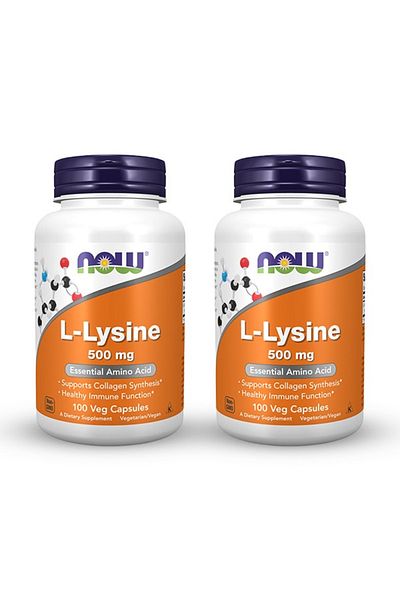 Now L-Lysine 500mg 100 Capsules (Pack of 2)