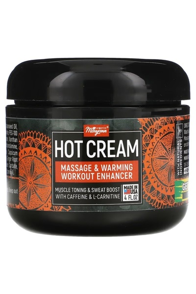 Maryann Organics كريم ساخن مضاد للسيلوليت، لإنقاص الوزن، وتنعيم البشرة، وتعزي...