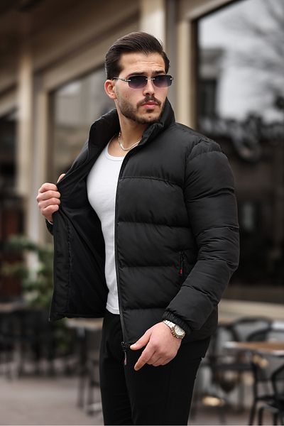 Last fashion Унисекс черно пухено яке за нов сезон