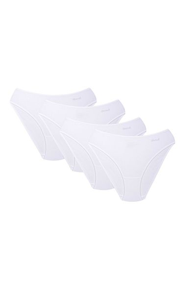 Kom Set de chiloți din bumbac modal Lycra de bază alb 4 piese QK1.BK1S.O7CK.SMLP