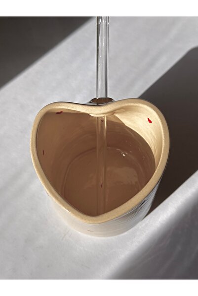KABİLE SERAMİK Handmade Ceramic Heart Cocktail Glass