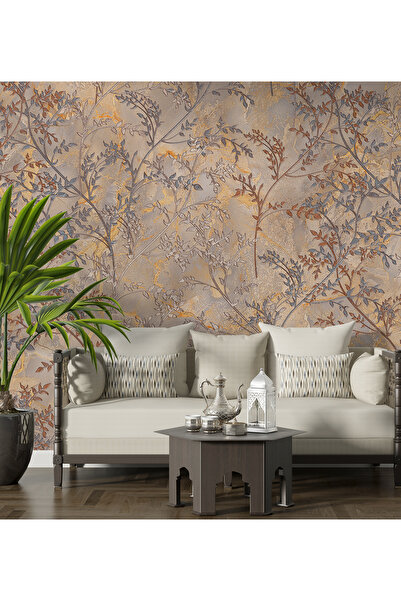 dreamwall Vintage Desenli Dayanıklı Silinebilir Sağlıklı Tekstil Duvar Kağıdı