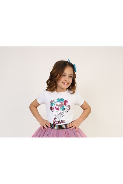 Dıgıl Kids Tricou pentru fete cu baloane colorate 23 aprilie 29 octombrie 10 noiembrie 19 mai Haine de spectacol