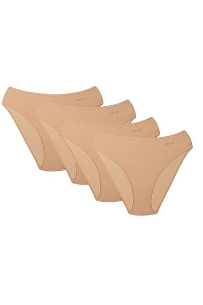 Kom Women's Modal Cotton Lycra Basic Skin 4-Piece Slip Panties Set Qk1.Bk1S.O7Ck.Smlp