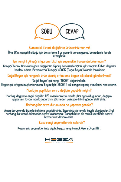 Hegza Lighting DIAMANTE ( Siyah Kasa, Beyaz Işık ) Ledli Modern Plafonyer Led Avize, Salon, Mutfak, Oturma Odası