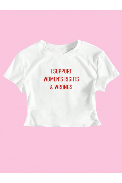 EVIus Women Support Women's Rights Tee Crop T-Shirt
