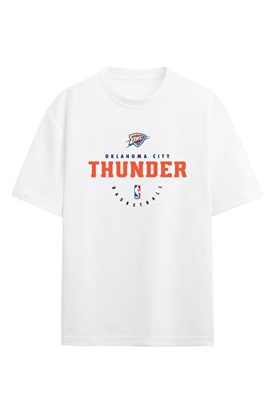 BA Sportswear تي شيرت أوكلاهوما سيتي لكرة السلة باللون الأبيض مقاس كبير