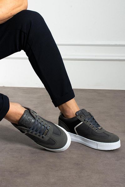 L.A Polo Suede Detailed Thick Sole Smoked Men's Sneakers