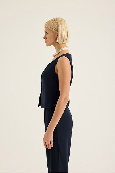 SEVİLEN Square Collar Buttoned Vest