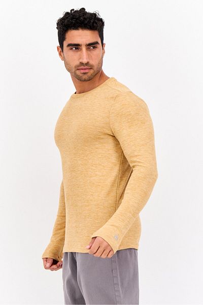 Avalanche Men Sportswear Fit Long Sleeve Training Sweatshirt, Tan
