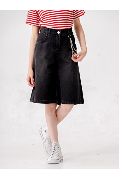 GİYİCEM TEKSTİL Kız Çocuk Klasik Kot Şort 2869