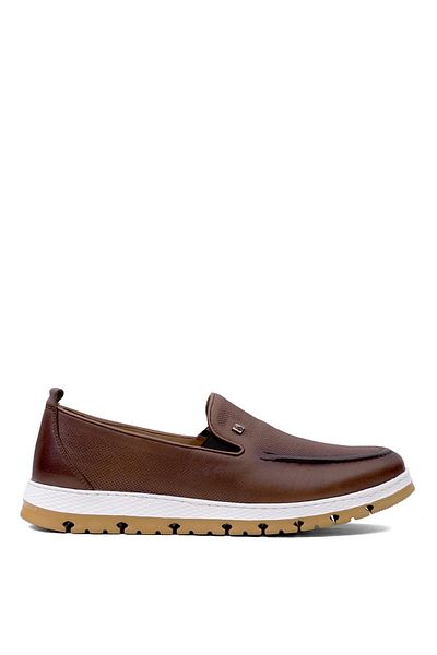 Voyager Y6574 Ανδρικά παπούτσια casual από γνήσιο δέρμα - Tan