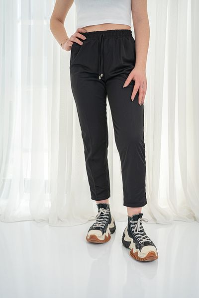 ADEL MODA Elastic Waist Crepe Trousers