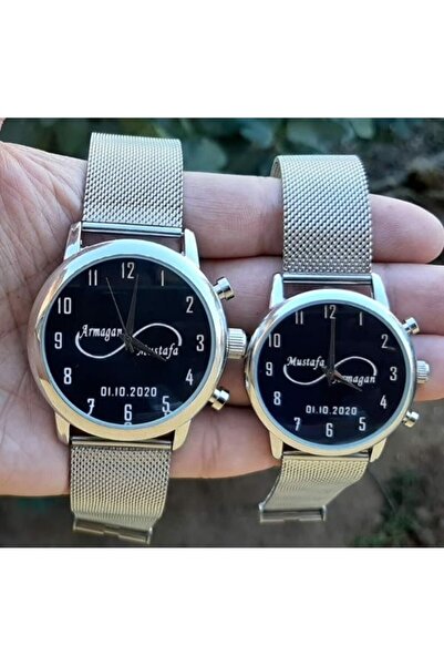 Bika Time Gümüş Renk Sevgiliye Hediye Kol Saati Sevgili Saatleri Çift Saatler...