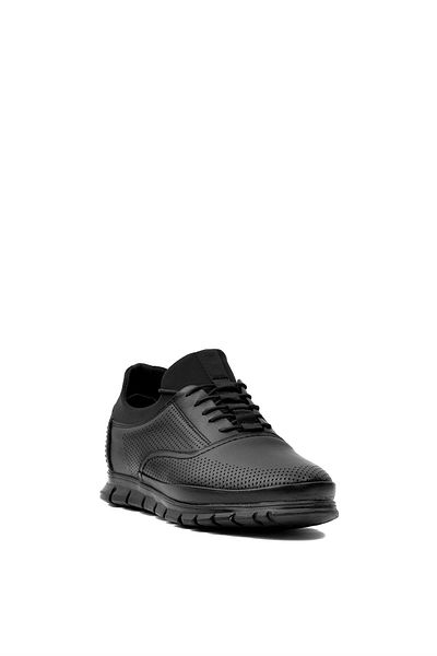 Voyager Y4765 Pantofi casual negri din piele naturală pentru bărbați