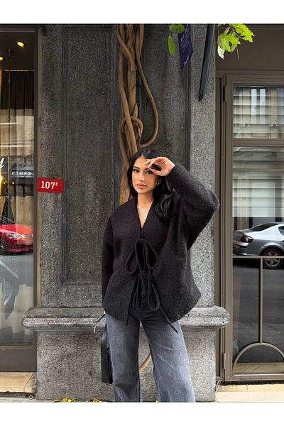 D'RECCY Jachetă de damă cu cravată dublă (șirată) Stash