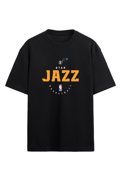 BA Sportswear يوتا كرة السلة تي شيرت أسود كبير الحجم