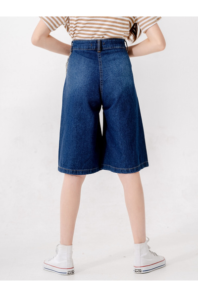 GİYİCEM TEKSTİL Kız Çocuk Klasik Kot Şort 2869
