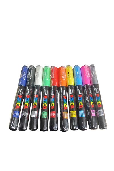 UNİ-BALL Waterborne Posca Pc-1M Painting Marker - 0.7 Size and 10 Color Options