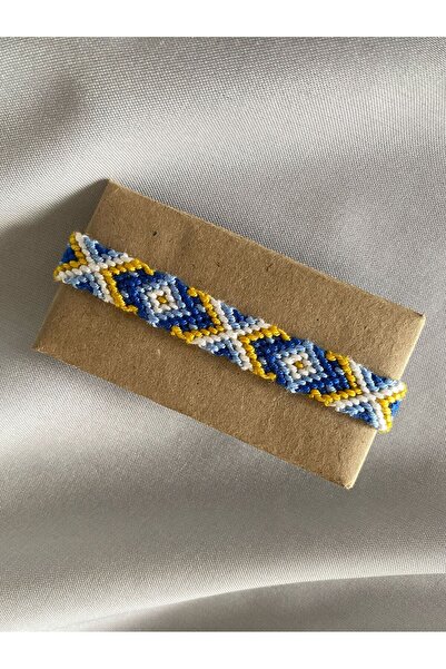 MELUSH Four Color Patterned Bracelet Knitted Handcrafted Bracelet