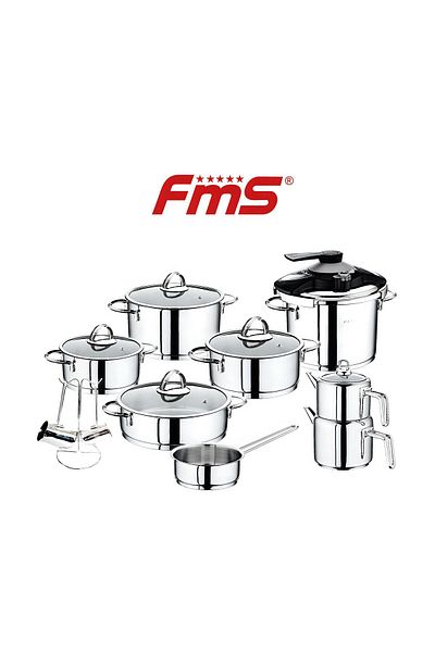 FMS Cylinder 18 Pieces Dowery Set Silver