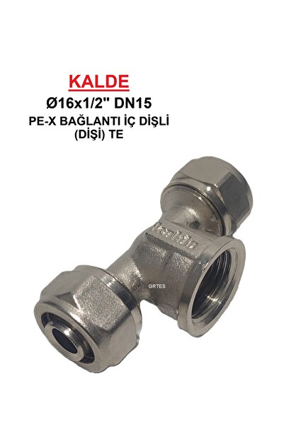 KALDE (10'lu Paket) Ø16x1/2" Pex Te İç Dişli - Dişi (Mobil Sistem Bağlantı Pa...