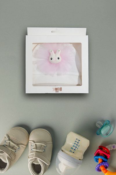 yudemia 100% Organic Cotton Stylish and Comfortable Rabbit Embroidered Design Baby Beanie