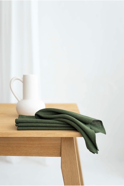 Linen Mood Premier Haki Renk 6’lı Panama Keteni Peçete 40 X 40cm