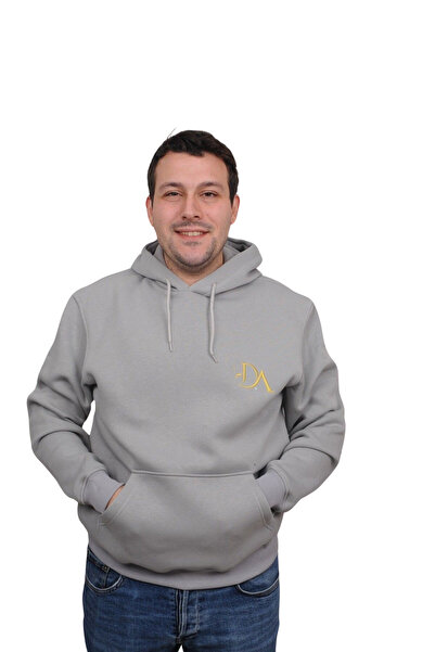 İpek Tekstil Men's Sweatshirt Hooded 3 Thread Compact Combed Modal Fabric