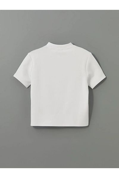LC Waikiki Tricou alb pentru femei LCW Vision cu decolteu