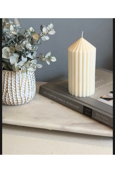 mislinapearls Çizgili silindir kokulu mum