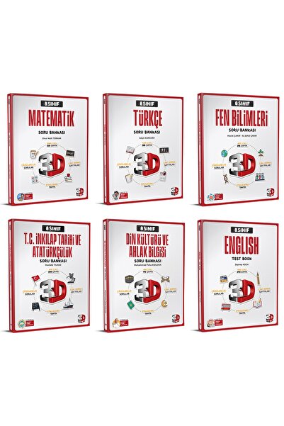 3D Yayınları 3D 2025 8. Sınıf Lgs Matematik + Türkçe + Fen + İnkılap + Din + ...
