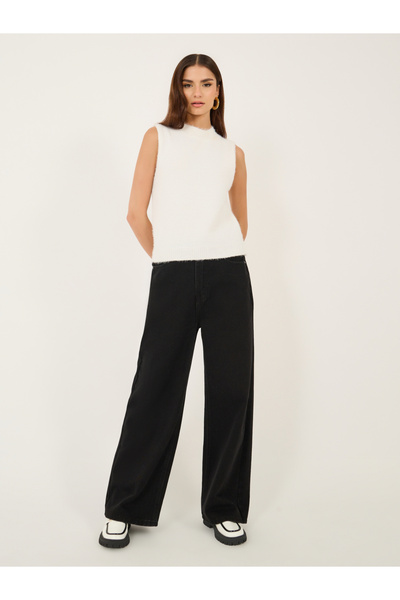 Styli جينز بقصة مستقيمة وخصر عالي