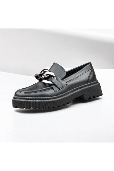 JOJO KIDS Girl Black Leather School Shoes, Classic Shoes, Orthopaedic Sole