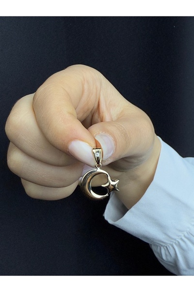 Üresinler Kuyumculuk 14 Ayar Altın Türk Bayraklı Kolye Ucu Charm