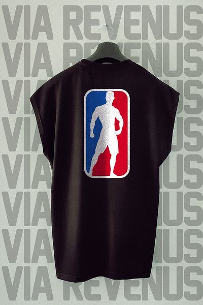 Vordevia Bodybuilding Back Printed Zero Sleeve Crew Neck Sports Tshirt