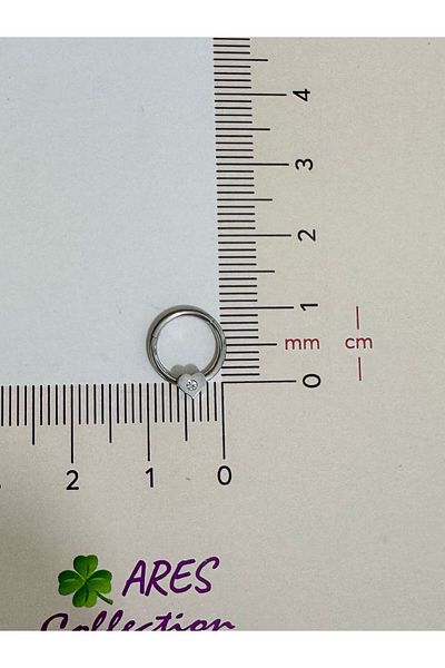 Arescollection 316L Surgical Steel Heart Daith Septum Compatible 1 Piece Ring Piercing