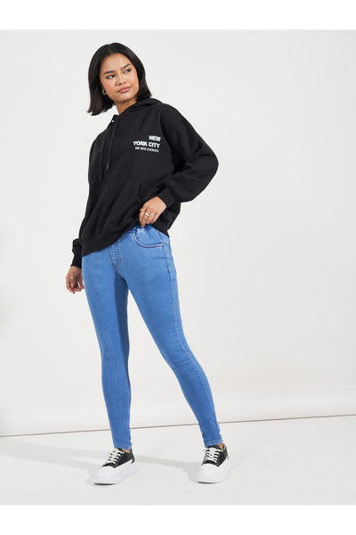 Styli Solid High Rise Skinny Fit Jeggings with Pockets