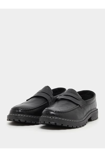 Styli Solid Slip On Loafers